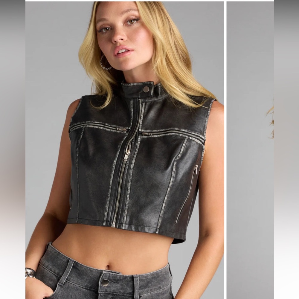 NWT❤️‍🔥❤️‍🔥Windsor | Throttle Babe Faux Leather Moto Vest